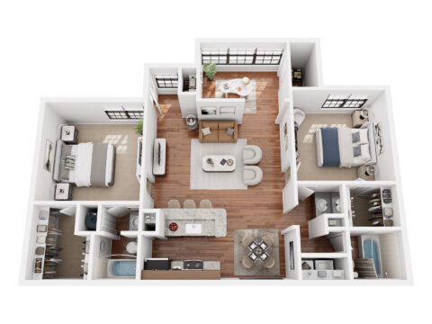 Telluride floor plan with sunroom